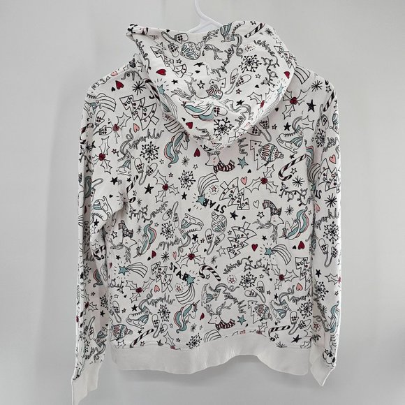H&M Girls Hooded Sweater Top with Christmas Motif 12-14 years - Picture 2 of 5